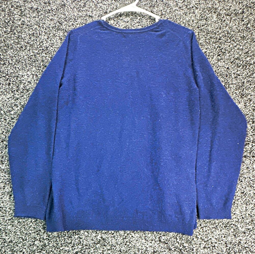 Charter Club Women's Navy Cashmere Crewneck Ribbed Knit Pullover Sweater 1X